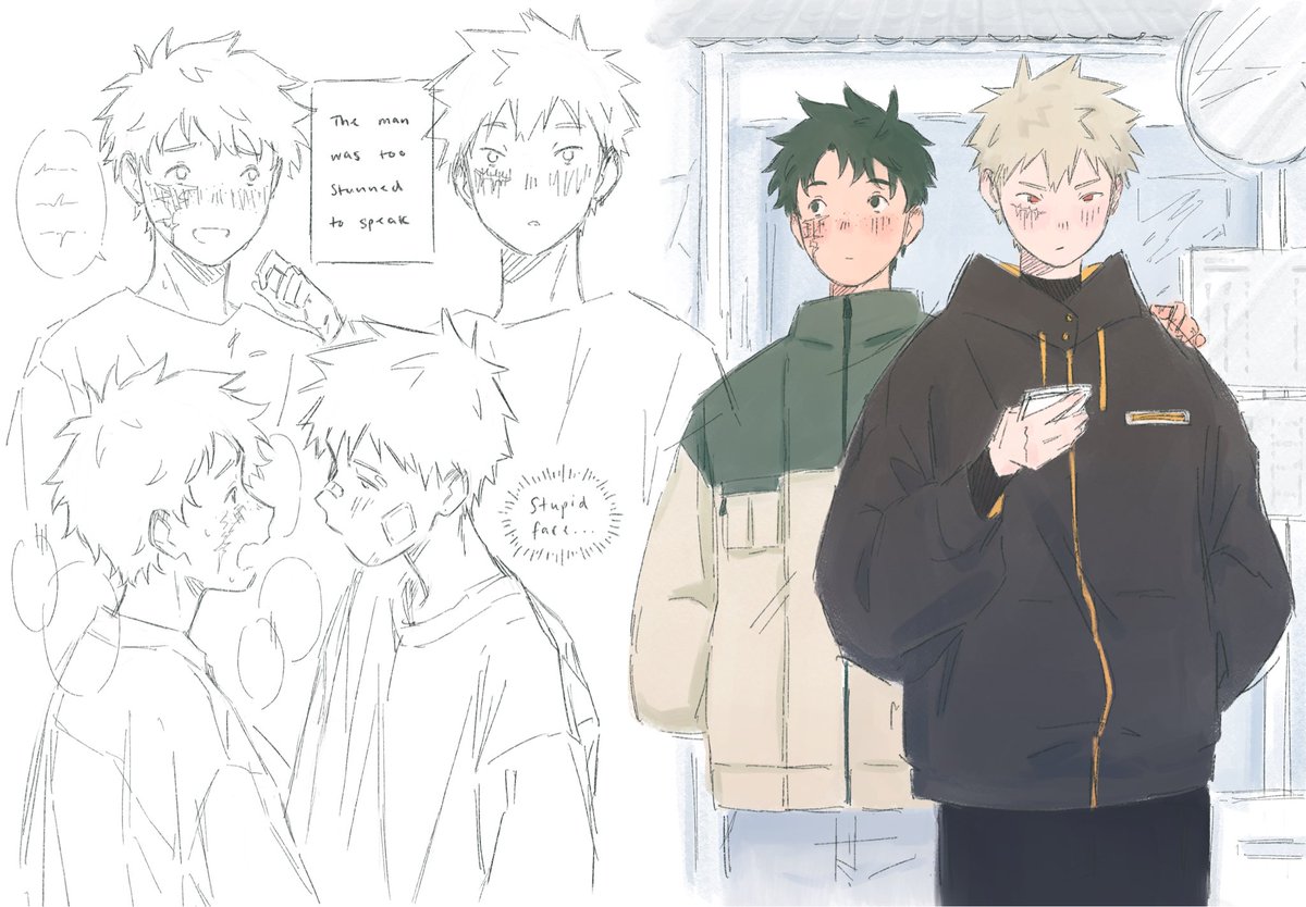 __ma_po's tweet photo. breaking news: local childhood friends refuse to confess even as they approach their nth year anniversary
#dkbk #mha https://t.co/Q13gYabnz0