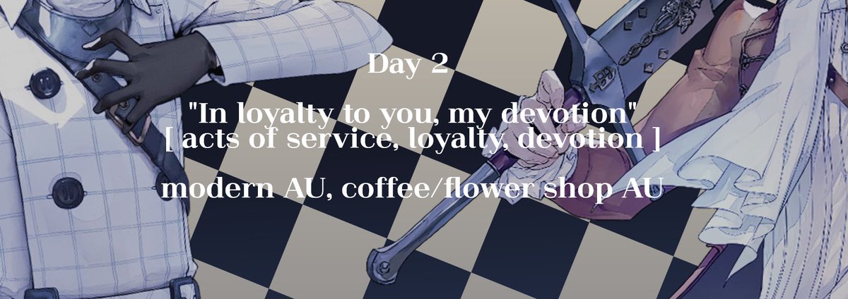 StrowillWeek's tweet photo. Day 2🩵💛 

"In loyalty to you, my devotion" 
[ acts of service, loyalty, devotion ] 

or: 

modern AU, coffee/flower shop AU 

#strowillweek2025 https://t.co/9TAQ4vwaMP