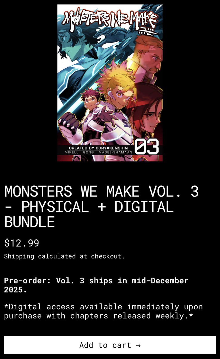 efficient_prime's tweet image. Bought it as soon as the notification hit for the preorder. #CoryxKenshin @CoryxKenshin @monsterswemake  #Monsterswemake