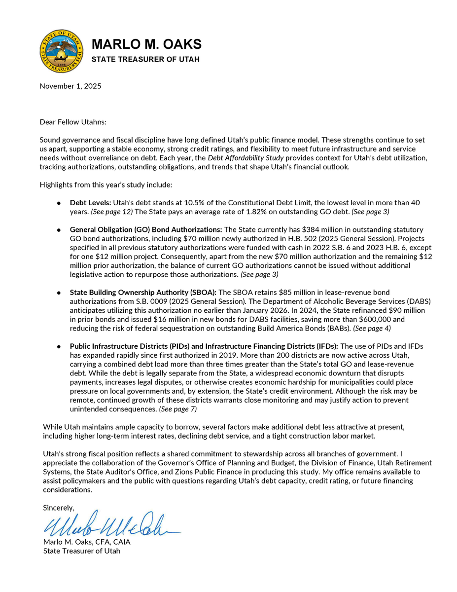 Utah Office of State Treasurer tweet media