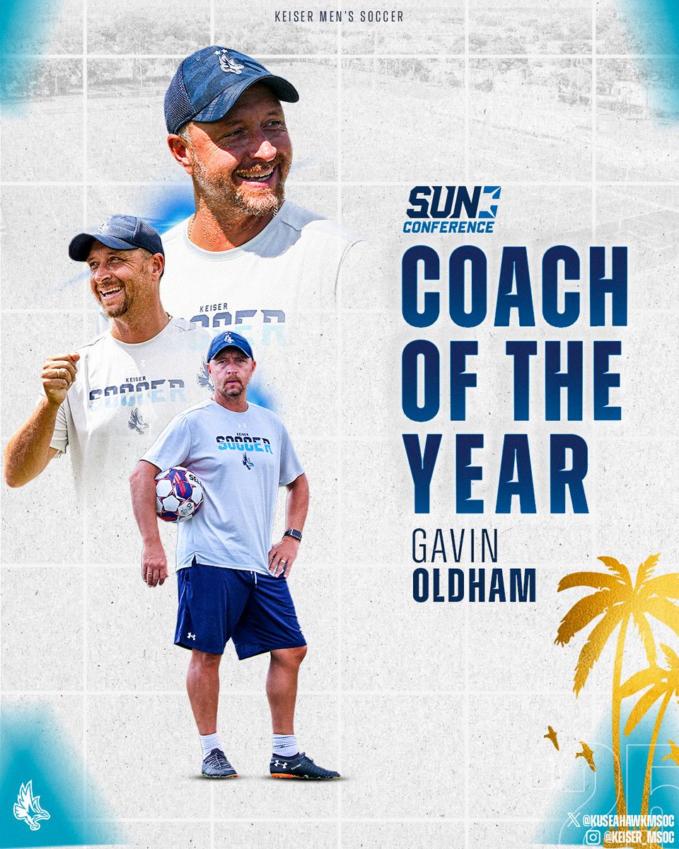 👏Three-Time Coach of the Year! 👏

Head Coach Gavin Oldham earns his third Sun Conference Coach of the Year honor (20', 22', 25')!

Led the Seahawks to a 14-0-2 record and the 2025 Regular Season Sun Conference Title.
