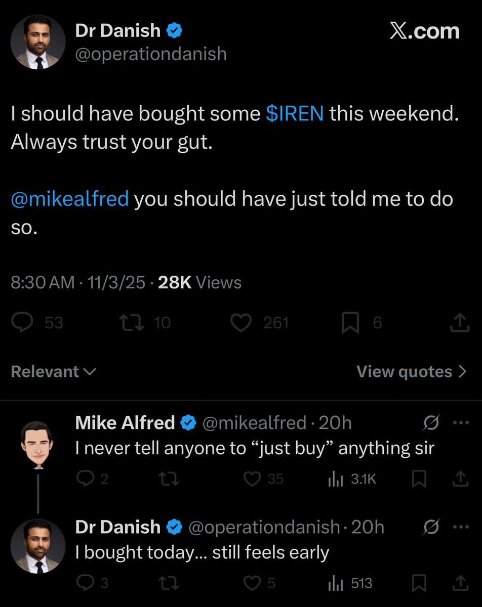 stackasaurus11's tweet image. If you have iren, sell it

Toperation daneesh has spoken

Cc @LegalGrapes_Esq