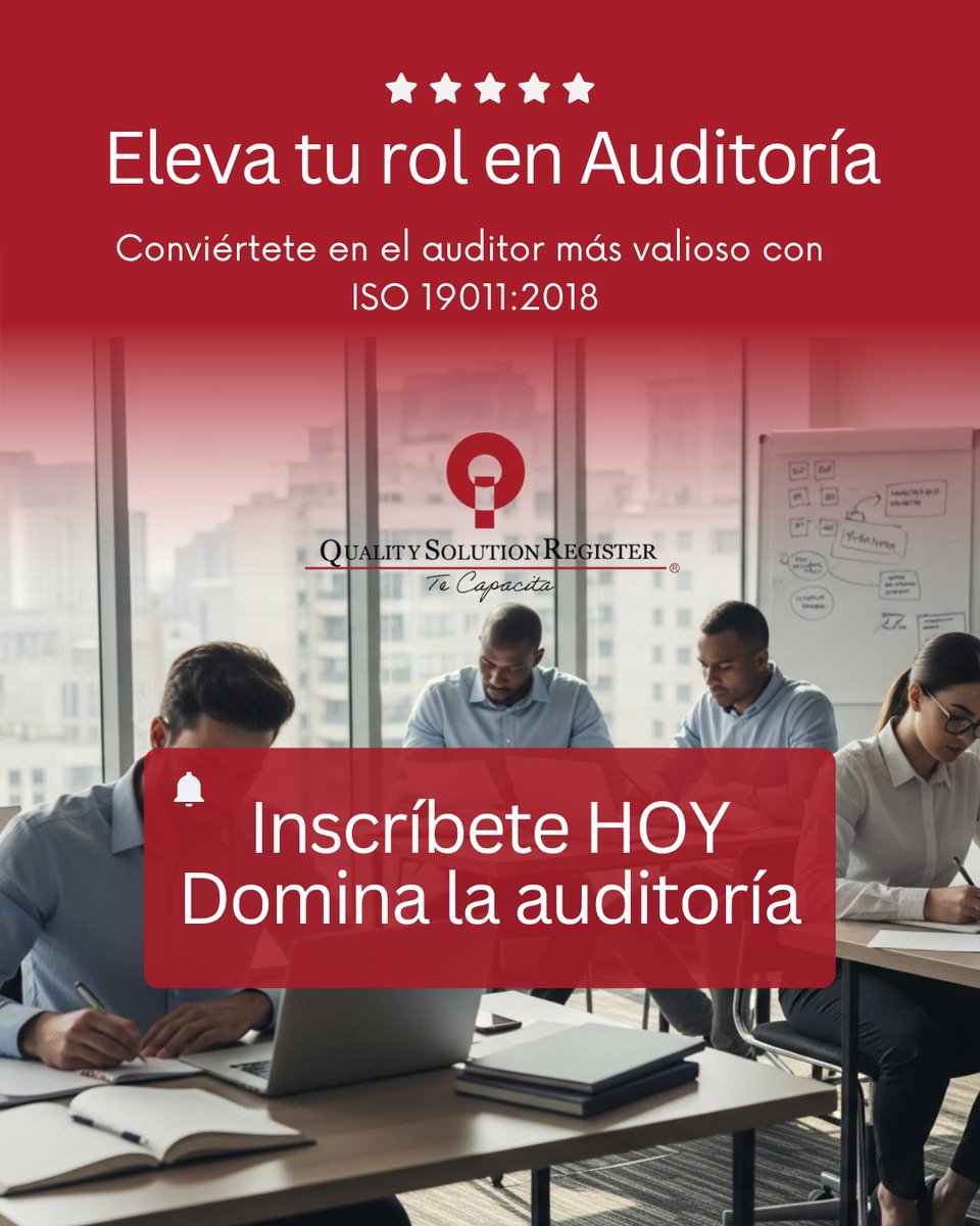 qsrmexico's tweet photo. ¡CONVIÉRTETE EN EL AUDITOR, NO EN EL AUDITADO! 🚀 ¿Cansado de solo recibir auditorías? Es hora de tomar el control del proceso.
Nuestro Curso ISO 19011:2018 para Formación de Auditores te proporciona las herramientas clave para:

✅ Gestionar el programa completo de auditorías internas y externas de tu organización.

✅ Aplicar los principios de auditoría más recientes (ISO 19011:2018).

✅ Asegurar que tus sistemas de gestión funcionen de manera óptima y cumplan con rigor.

Deja de reaccionar y empieza a dirigir. ¡Conviértete en el estratega de la conformidad!

 Inscríbete hoy y domina la gestión de auditorías. 
👉🏻https://t.co/r0qxYe1LOz 
#ISO19011, #AuditorInterno, #SGICalidad, #ComplianceManager, #CertificaciónISO