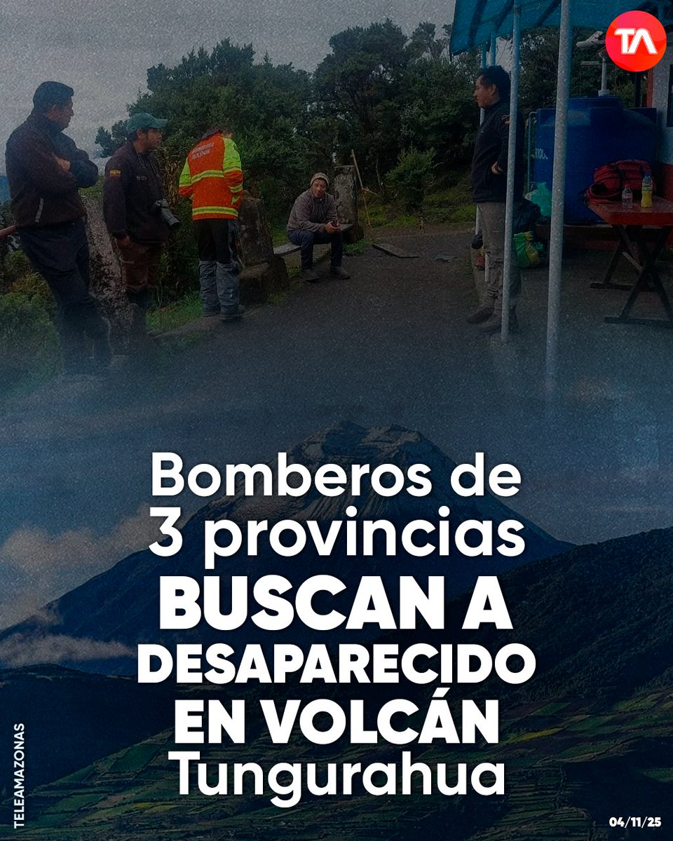 #ATENCIÓN | Bomberos de tres provincias colaboran en la intensa búsqueda de un desaparecido en el volcán Tungurahua ow.ly/Wvow50XmOBS