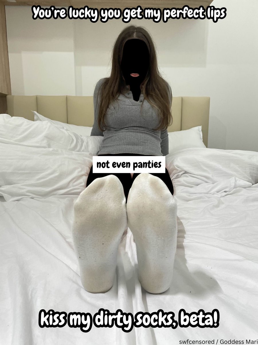 swfcensored's tweet photo. Repost if you love dirty socks!

#betasafe #findom #femdom https://t.co/NL4qEgfpKZ