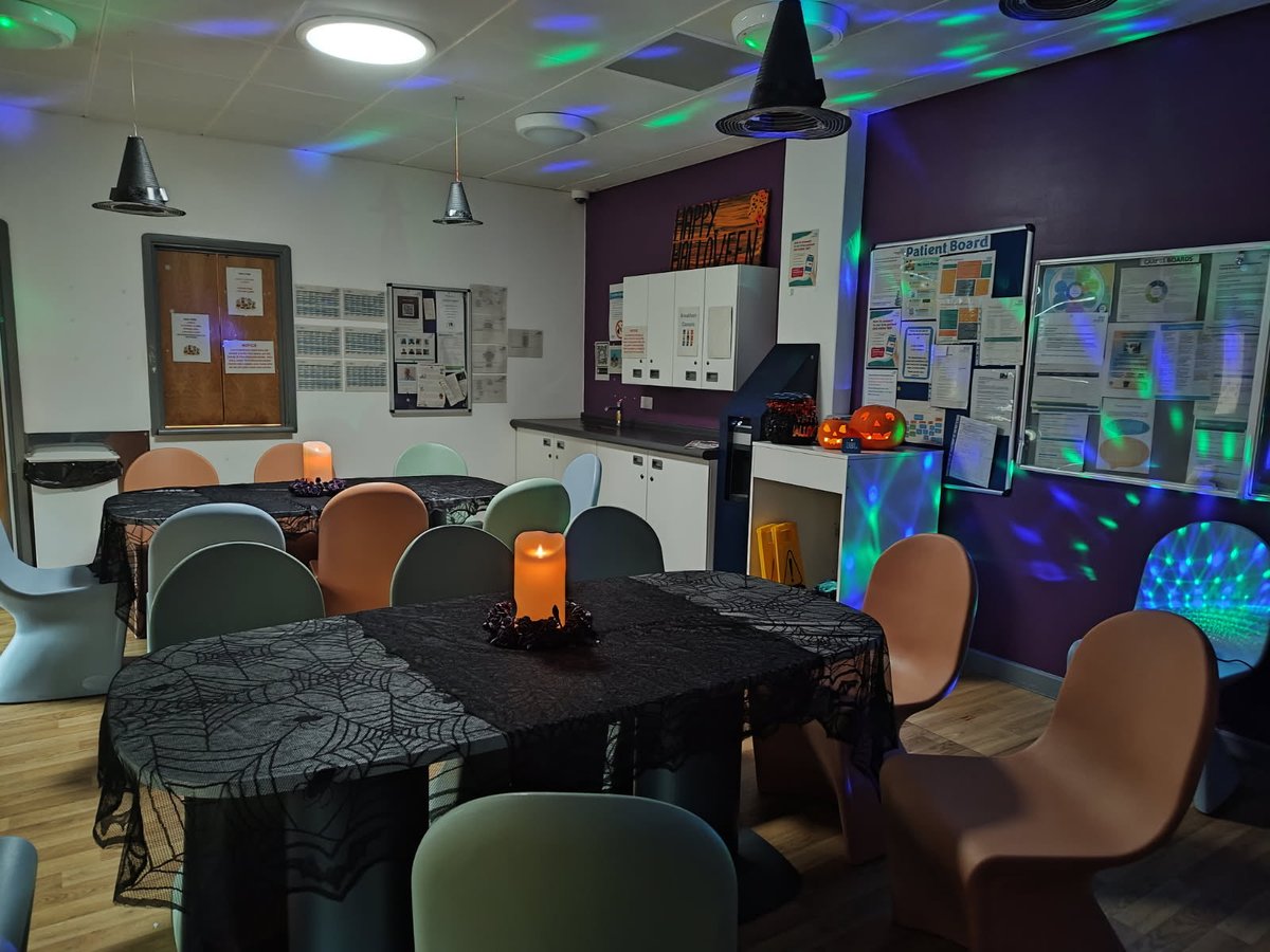 Happy Halloween from Recovery and Intervention ward at Prospect Place! The patients and staff played games and had a spooky buffet 🎃 Thank you to Niamh our activity coordinator for arranging the party and decorating the ward! <a href="/PennineCareNHS/">Pennine Care NHS FT</a>