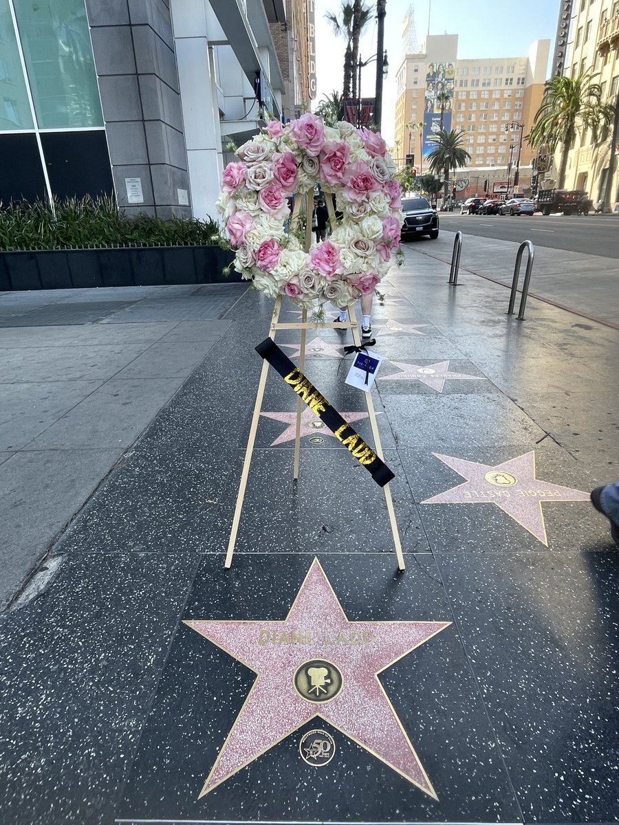 wofstargirl's tweet image. Flowers for Walk of Famer Diane Ladd RIP🌹Photo @donnellywood56