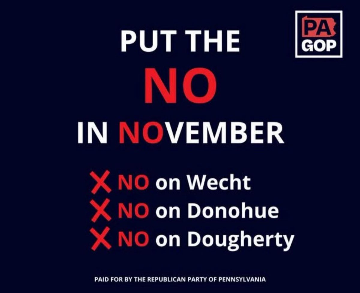 There is still time!

Issues at the polls? 

STAY IN LINE!

Pennsylvania we need to:

❌Vote NO, NO, NO, NO, NO!
✅Vote for Maria Battista &amp; Matt Wolford!
✅Vote ALL Republican!

Charlie can’t vote today, do it for him! 

<a href="/TPAction_/">Turning Point Action</a> <a href="/JackPosobiec/">Jack Posobiec</a> <a href="/Maloney/">Cliff Maloney</a>