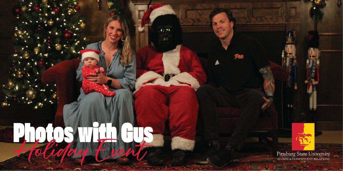 Join Alumni &amp; Constituent Relations on Friday, December 5th to take a family holiday photo with Gus at no cost! Enjoy complimentary cookies &amp; hot chocolate (while supplies last) and a holiday craft for children.

Register now: bit.ly/gusholidayphot…