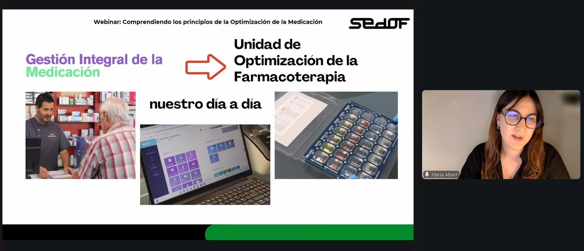 En este Webinar <a href="/SEDOF_ORG/">SEDOF</a> nos explica <a href="/MariaAlbert24/">Maria Albert</a> que en <a href="/UOFBarbera/">UOF Barbera</a> incorporan los principios de #OptimizaciónMedicación a través de la práctica clínica de la #GestiónIntegralMedicación #CMM #PharmCarePractice Evidencia➡️las UOF son facilitadoras para una práctica habitual