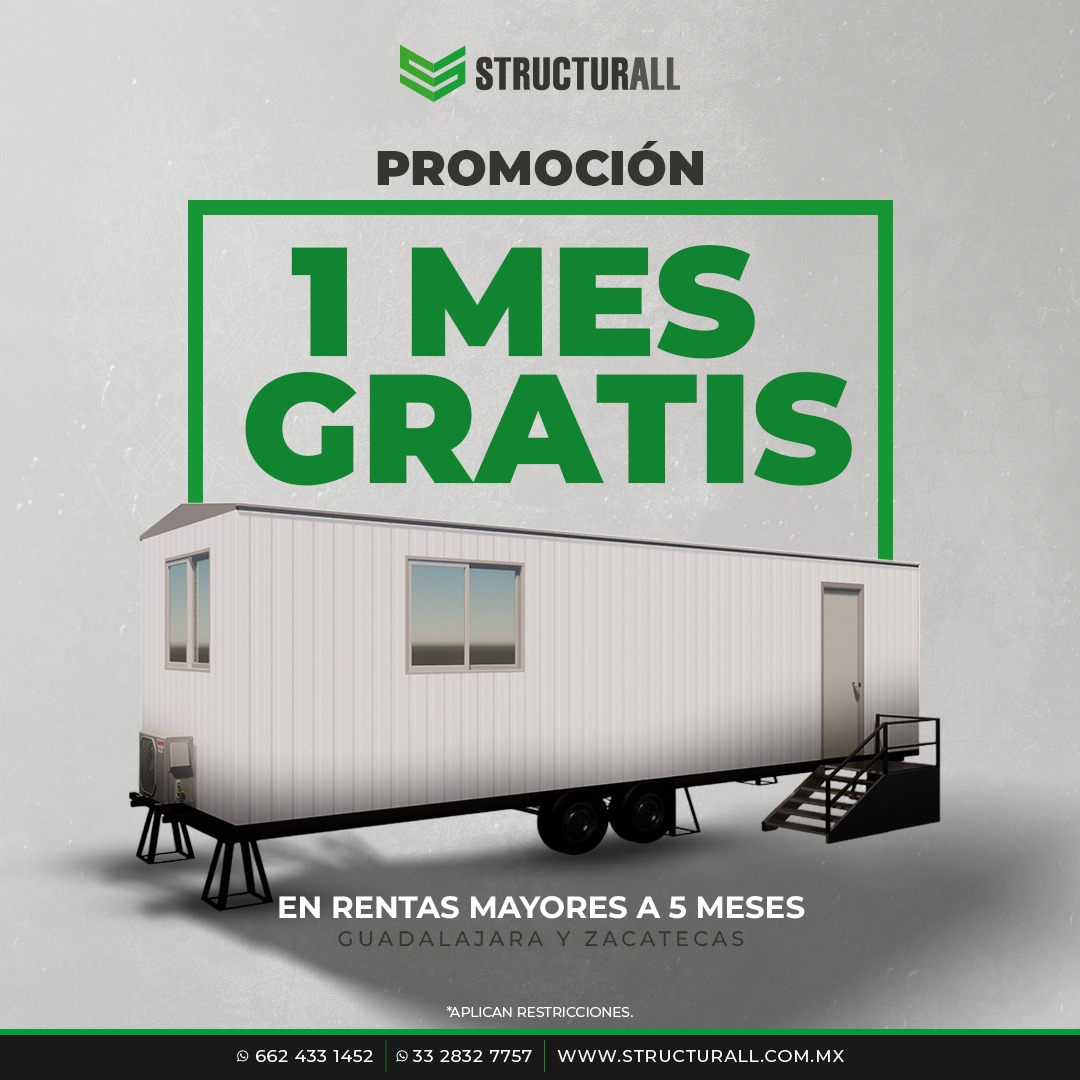 Structurall_mx's tweet image. ⚠️ Hermosillo, Guadalajara y Zacatecas: ¡Las promociones de noviembre ya están rodando! 🚛 Para que sigas trabajando cómodo y seguro:

-
-
-
#Structurall #OficinasMoviles #Sustentabilidad #UnidadesMoviles #SinConstrucción #RentaYVenta #Mexico #Minas #Mineria #Construccion