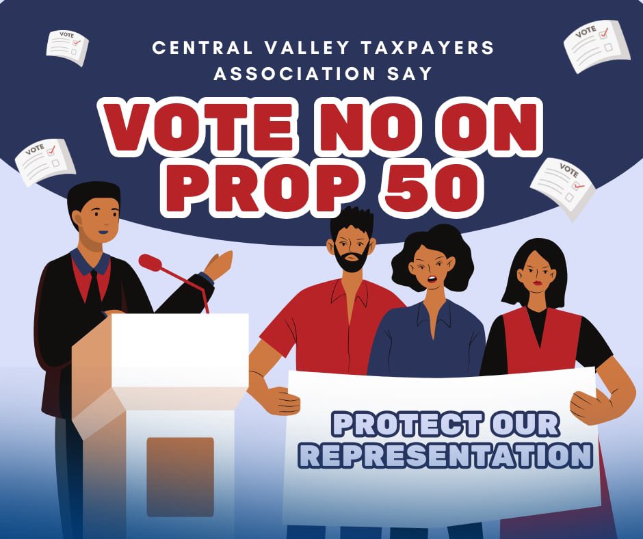Protect our representation. If you haven't yet turned in your ballot, go to the polls today and vote #NOonProp50! Prop. 50 would take away our representation and harm rural communities.