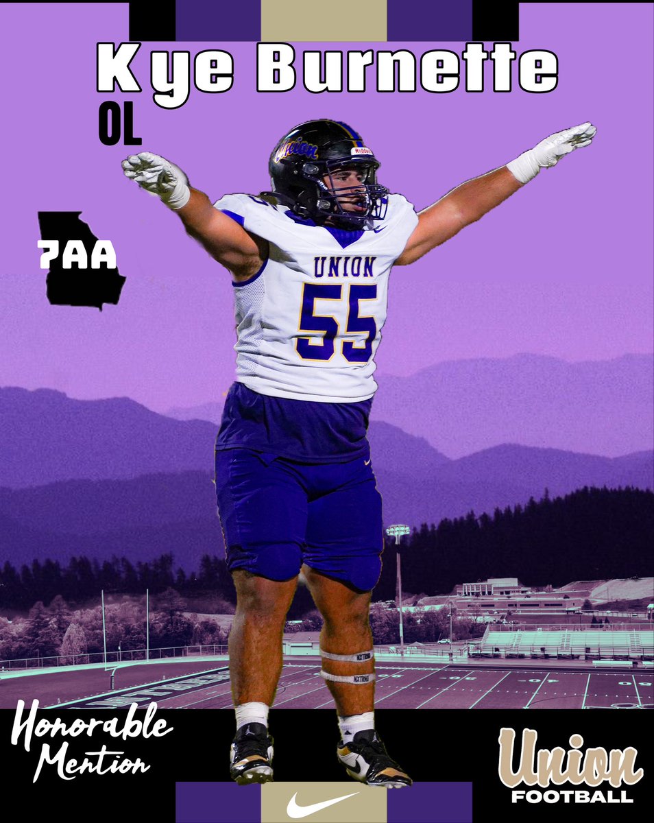 Joining 7-AA’s Region Honorable Mentions on the OL is Senior Kye Burnette! Kye made it through all 10 games, usually hurt. Warrior! <a href="/kye_burnett/">Kye Burnett</a> <a href="/huntermandy12/">Mandy</a>