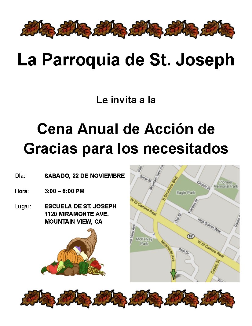 This Thanksgiving, join us at St. Joseph's for a warm, home-cooked meal! All are welcome—come solo, with a friend, or your family. Our annual dinner for those in need is on November 22, 2025. Last year, we served 450 guests and hope to welcome even more!   #ThanksgivingDinner