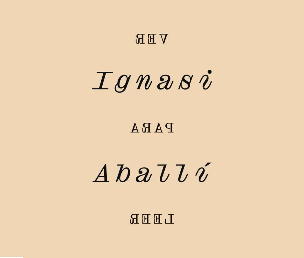 En el marco del proyecto "Casa tomada", Ignasi Aballí presentará un proyecto específico para las estancias de <a href="/CasaCervantes/">Museo Casa de Cervantes</a>, Valladolid.

Supone una invitación a mirar, especialmente aquello que, a priori, pasaría desapercibido: tinyurl.com/mrx8p393
Lo representa <a href="/GaleriaEB/">Galería Elba Benítez</a>.