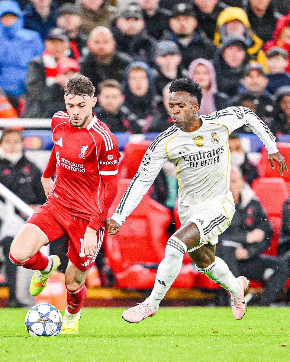 Conor Bradley against Vinicius Jr and Kylian Mbappe in the Champions League across the last two seasons:

- 2 games played
- 2 clean sheets
- 1 assist
- 7 tackles
- 14 duels won
- 4 fouls won

Dominance.