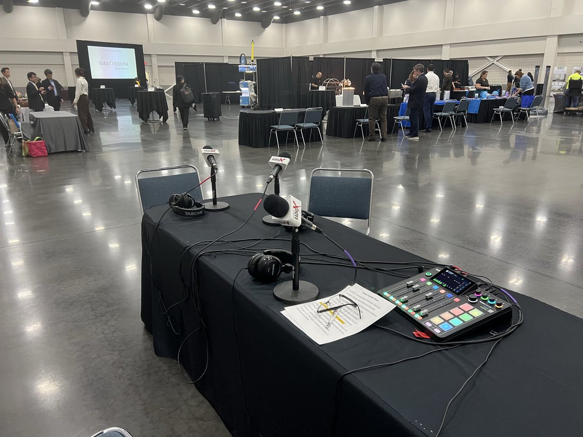 All set up and ready to go at the <a href="/GwinnettChamber/">Gwinnett Chamber</a> Global Chamber Mixer at <a href="/GS_District/">Gas South District</a>! Scheduled to interview 14 #chamber representatives.