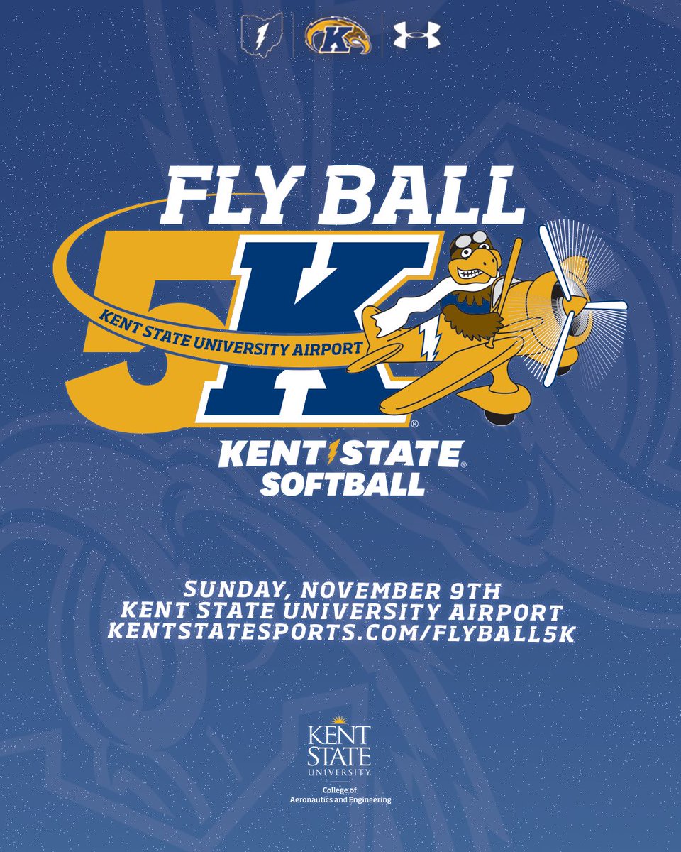 Today is the deadline to register for our Fly Ball 5K on Sunday, Nov. 9, at 7 AM at the KSU Airport! A flat, fast and family-friendly course + custom medal &amp; t-shirt for the first 100 registrants. Virtual option available. Walk-ups still welcome. ⚡️

🔗tinyurl.com/ykfckdwt