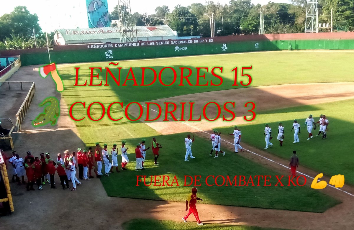 Yanet_SNTCTunas's tweet image. ¡¡¡KO #Cocodrilos 🐊 fuera de combate 👊 en su primer partido ante #Leñadores 🌵, fueron 15 hachazos 🪓, los jonrrones primaron en este primer choque 💪.
#LeñadoresCampeones @CTC_LasTunas @maikelbritopena