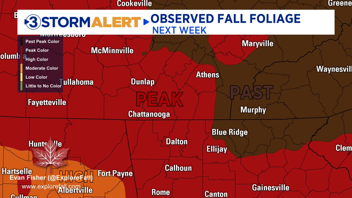 The next two weeks will be THE TIME to see the fall colors (which are pretty amazing this year) in the Tennessee Valley.  We will be peaking through next week and then the leaves will start to fall in preparation for winter.  Get some great shots while you can!  <a href="/DavidKarnes3/">David Karnes</a>