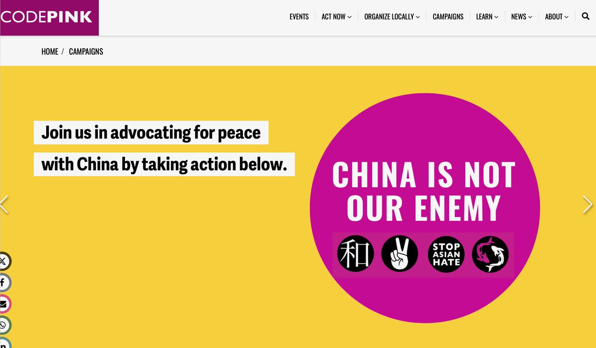 Code Pink filed an ethics complaint against me for exposing that they take blood money from China 

Check out this screenshot of their website 👇