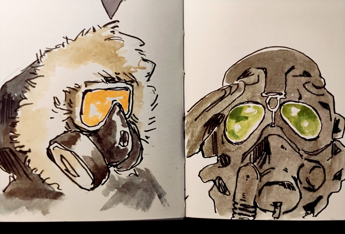 studioboner's tweet photo. romantically apocalyptic doodles bc i was try8ng to remember how to draw everypne #romanticallyapocalyptic #romac https://t.co/mfm4SFfvws