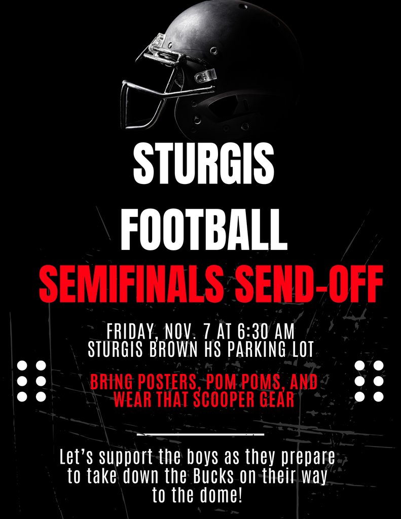 It’s Semifinals Send-Off time! ❤️🤍🖤 Let’s give our Scoopers a loud and proud send-off as they head to the state semifinals. Bring the energy and show your Scooper spirit! ❤️🤍🖤