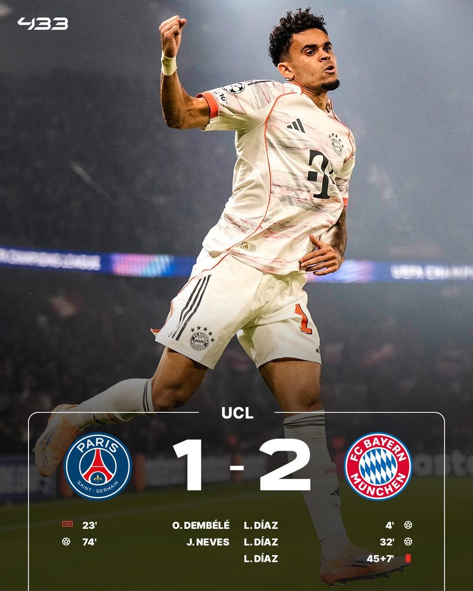 試合終了】 🏆UEFA チャンピオンズ・リーグ リーグフェーズ 🇫🇷PSG 1