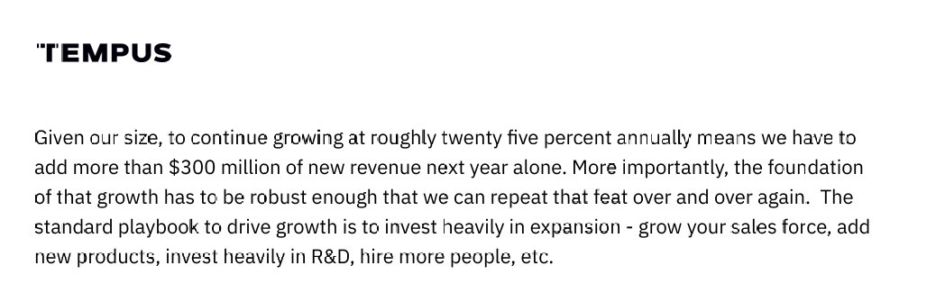 $TEM OMG 25% growth is "not enough" 🤡🤡🤡