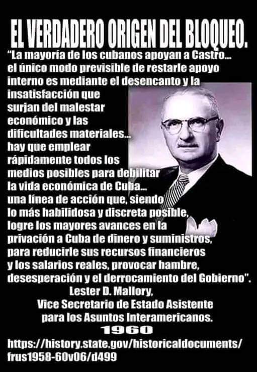 El gobierno de EEUU, nos ofrece 3 millones de dólares, señal clara que no es ayudar lo que quiere.

No se necesita dinero, si quieren ayudar,... solo quiten el bloqueo, que nos ha hecho más daño, que todos los huracanes juntos desde 1959.