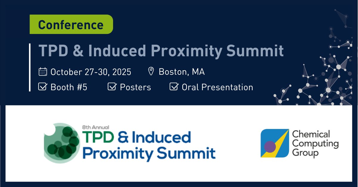 Pleased to connect with the community at last week’s #TPDSummit #Boston and share insights on effective computational screening of bifunctional degrader designs 😀 #DrugDesign #TargetedProteinDegradation 👉learn more @ bit.ly/49xa268