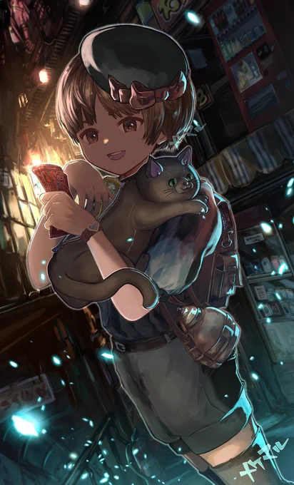 路地裏アルバイト。K太郎は一番人気 #駄菓子売ってるだけ #創作男子