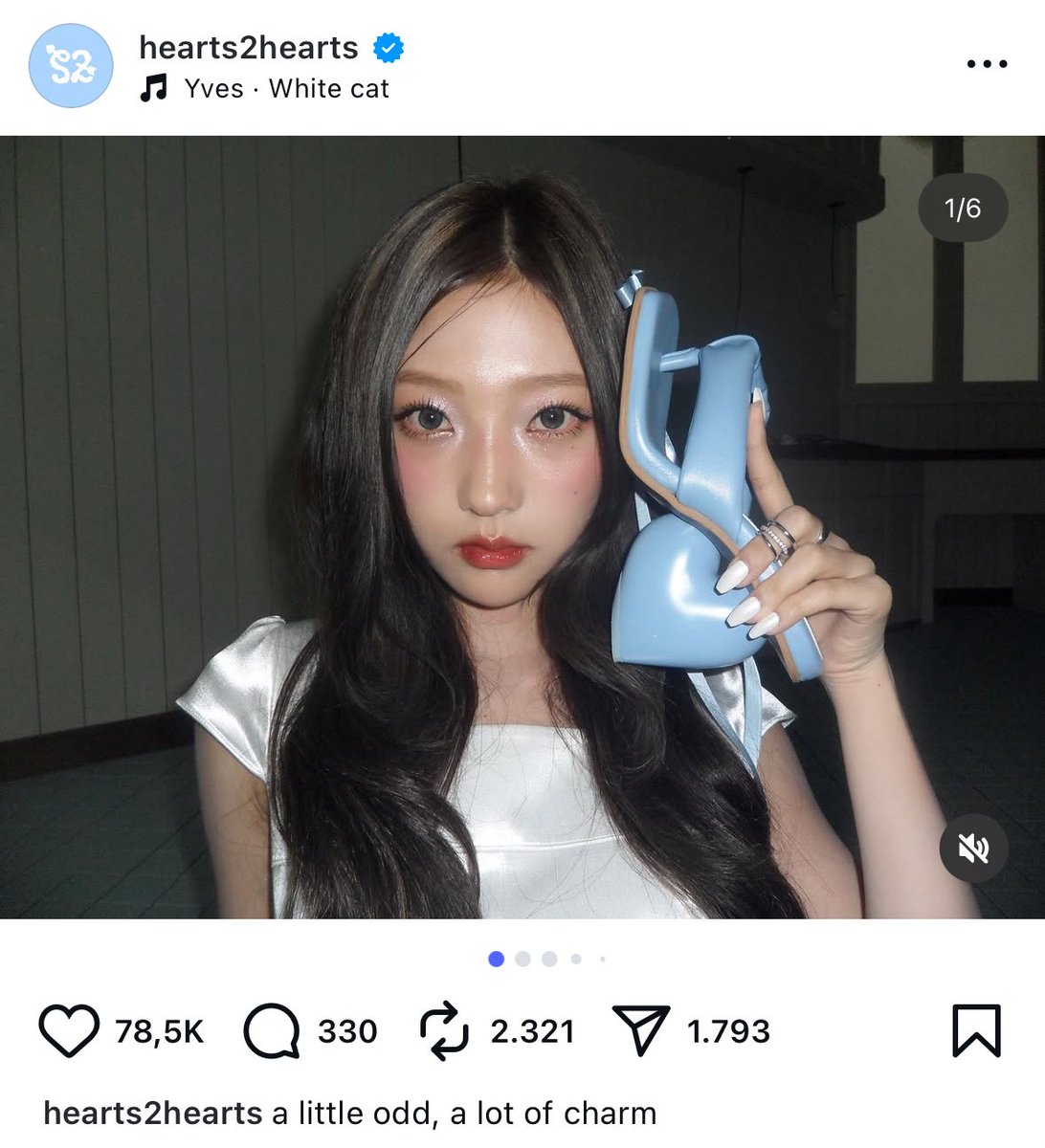 #Hearts2Hearts member Stella used ‘White Cat’ in her post on the group’s official Instagram account! 

#YVES #이브