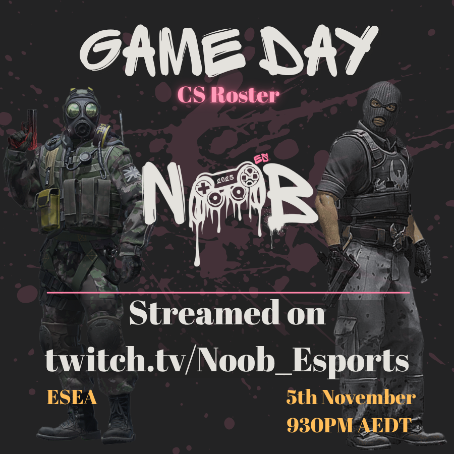 Tonights the night!
Our CS Roster will be livestreamed on the twitch.tv/noob_esports Twitch channel, casted by <a href="/Darmo__TTV/">Darmo</a> for this epic game in the ESEA Open League. 🔥 

 #counterstrike #CS2 #gameday #twitch #live #competitive #ESEA