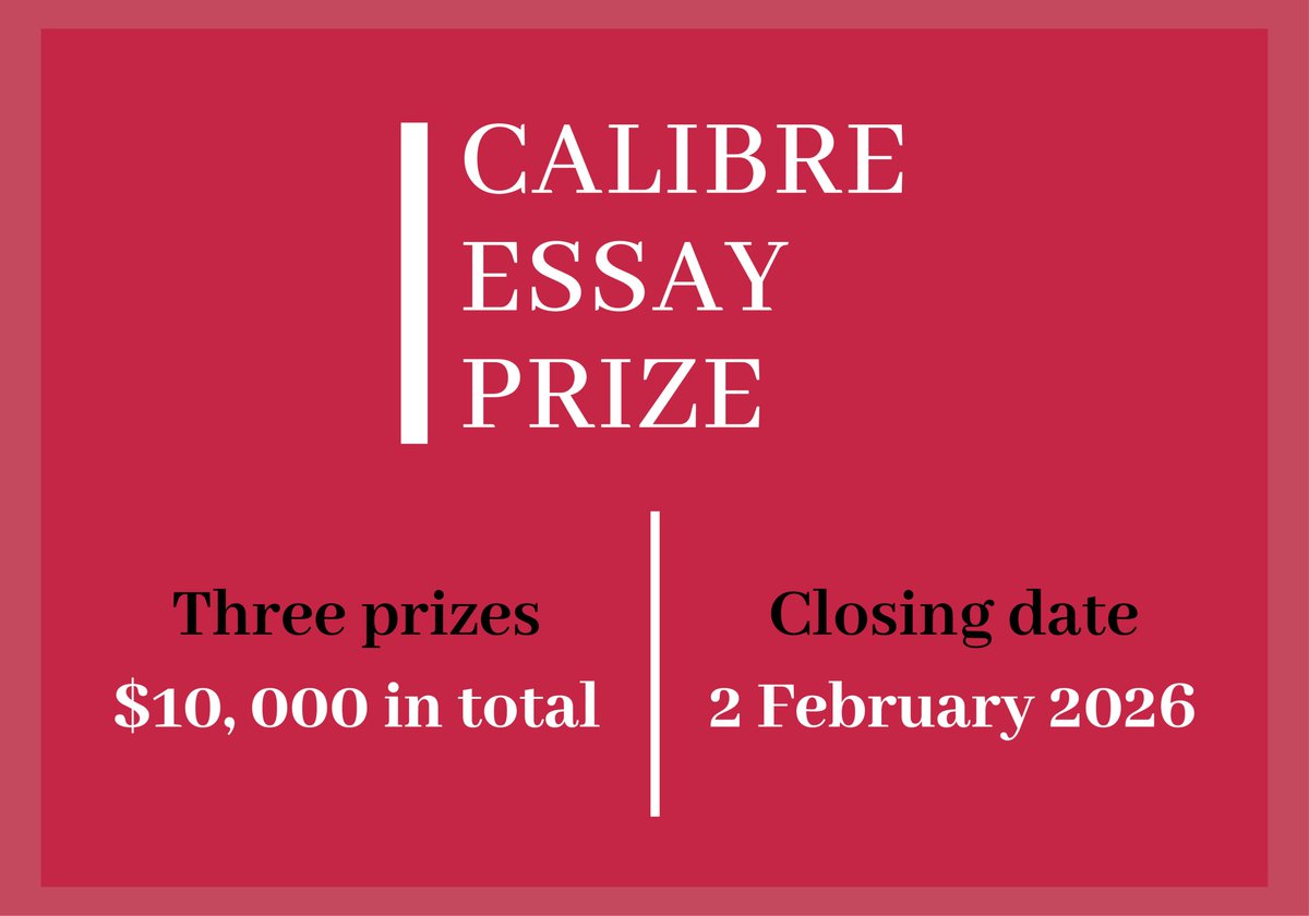 WritersCentreAU's tweet image. Why you should consider entering the Calibre Essay Prize (and why it matters for your writing career)

Link: writerscentre.com.au/blog/why-you-s…