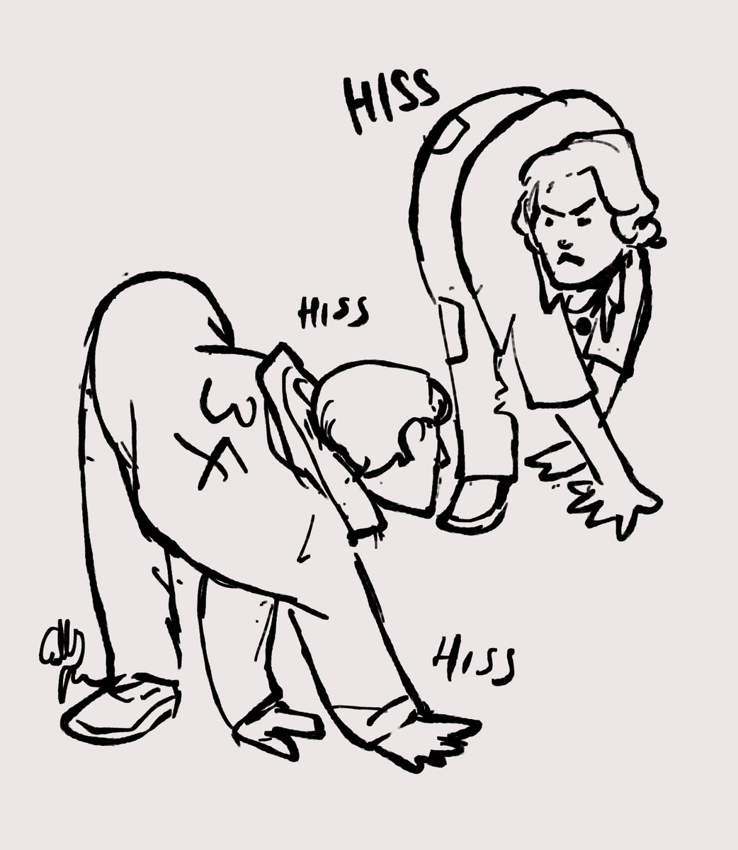 sope hissin' at each other bc i found a funny pic on pinterest: