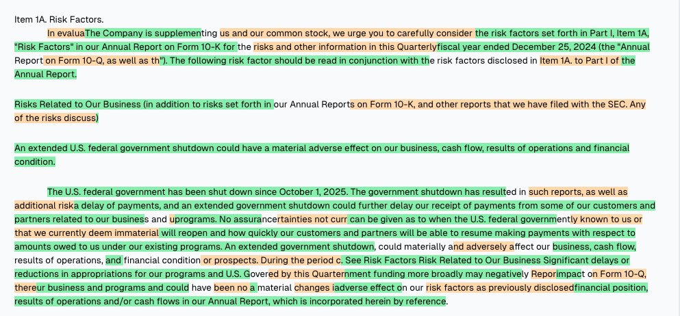 d__risk's tweet image. $KTOS - Kratos Defense &amp;amp; Security Solutions Inc. Common Stock - 10Q - Updated Risk Factors

KTOS warns that a prolonged U.S. federal government shutdown could significantly impact its business, cash flow, operations, and financial health. #DefenseSector #CashFlow…