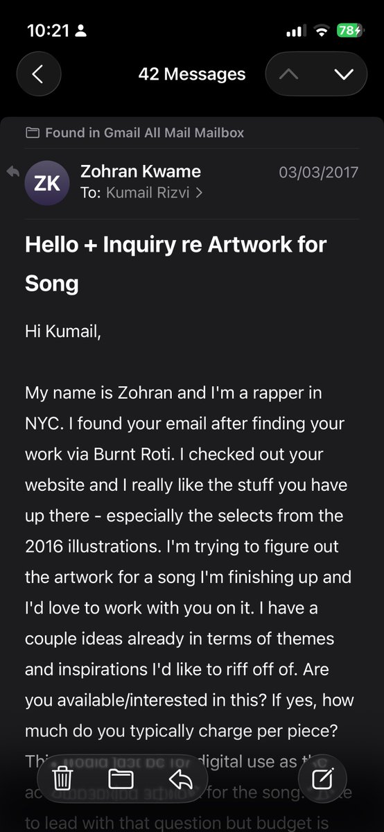 If you hire me to make art for you, big things will happen for you eight years later