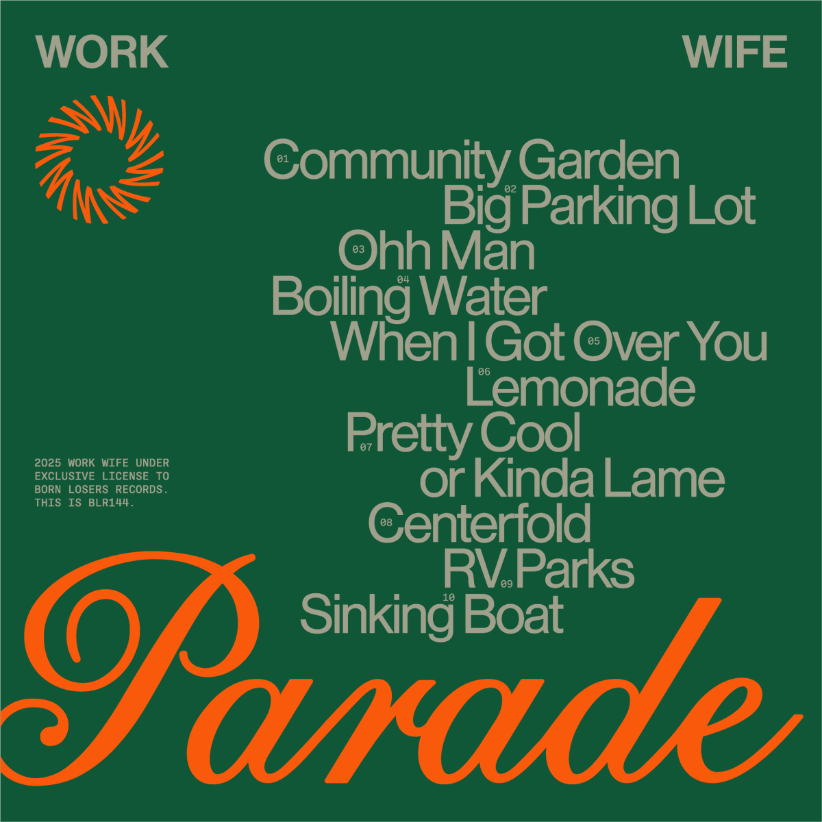 At <a href="/AllTrueStudio/">All True</a> it was our pleasure to assist with some design and layout for the new <a href="/workwifemusic/">work wife</a> album "Parade". Original paintings by Erin Tyler.