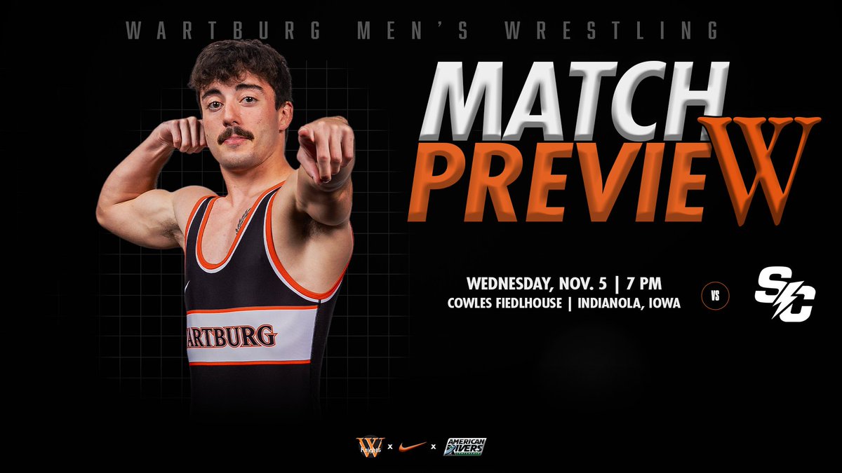 🤼‍♂️PREVIEW: 𝐍𝐨. 𝟒 𝐖𝐚𝐫𝐭𝐛𝐮𝐫𝐠 𝐒𝐞𝐭 𝐭𝐨 𝐎𝐩𝐞𝐧 𝟐𝟎𝟐𝟓 𝐒𝐞𝐚𝐬𝐨𝐧 𝐖𝐞𝐝𝐧𝐞𝐬𝐝𝐚𝐲 𝐚𝐭 𝐒𝐢𝐦𝐩𝐬𝐨𝐧

The No. 4-ranked Wartburg College men’s wrestling team will open its 2025 campaign on Wednesday, Nov. 5, when it travels to face Simpson College at 7 p.m.