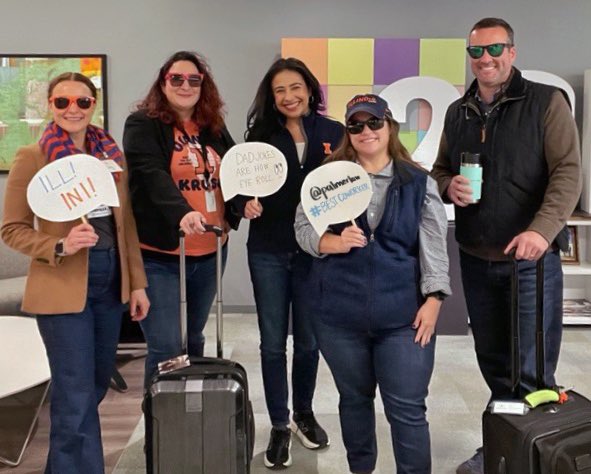 palmerlaw's tweet image. Honored, humbled by my colleagues who dressed up as *me* for my 🔟-year work anni🙏

Thanks for making the milestone so memorable, and for reminding me that cool sunglasses 😎, #Illini colors 🧡💙, loud #LegalTech socks 🧦, and dad jokes 🥸 really DO leave a lasting impression 🤣