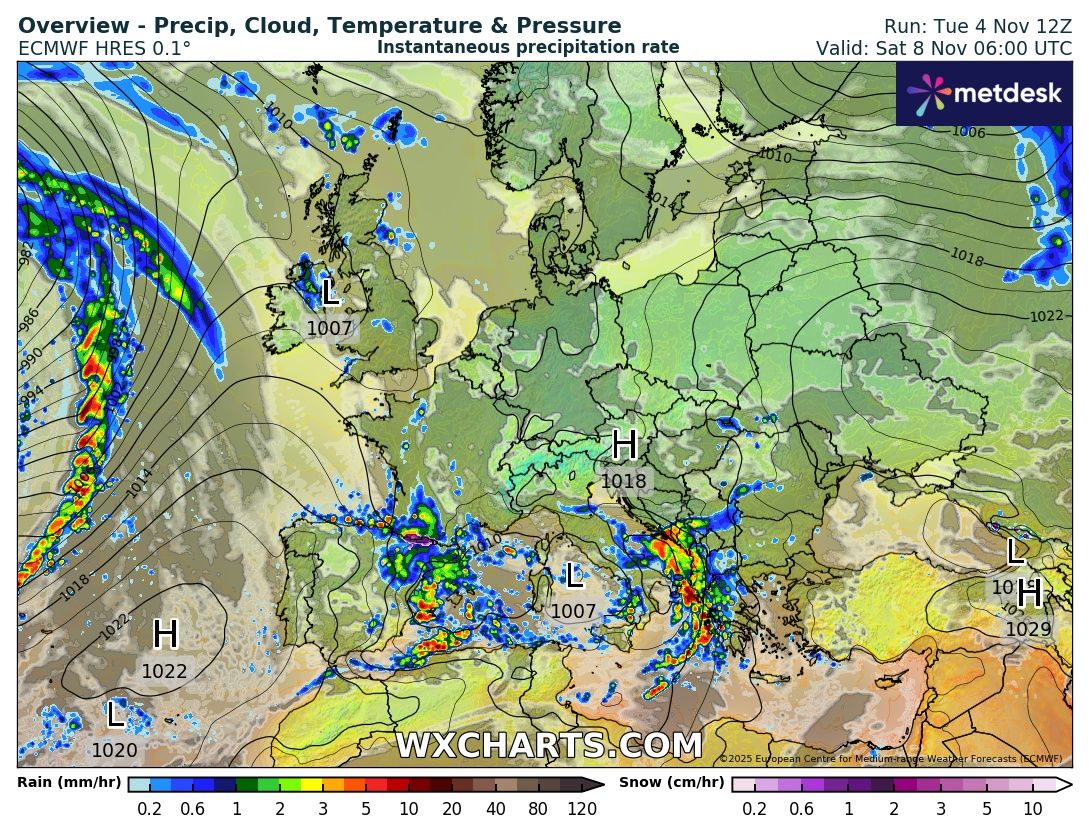 Komende periode overwegend droog en uiterst zacht voor November.