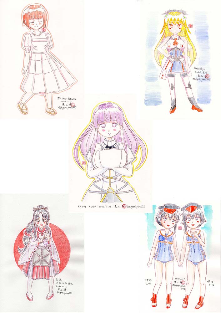 きょうの艦これワンドロのお題は進水日艦娘です😆👍✨