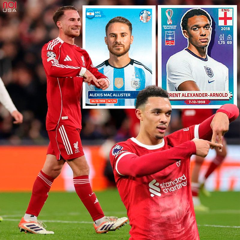 What a UCL win! 🔥 Mac Allister scored, overcoming the Courtois wall, but the moment was about honor.

His celebration was a fierce salute to the badge, especially with ex-captain Trent Alexander-Arnold on the opposing side. Loyalty runs deep.

#panini #LIVRMA #UCL #LiverpoolFC