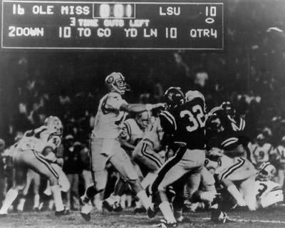 Today in 1972 against Ole Miss…”You are now entering Louisiana. Set your clocks back 4 seconds.” LSU won 17-16!