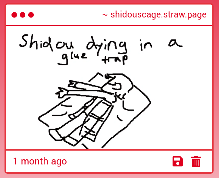 amane set the glue trap for him