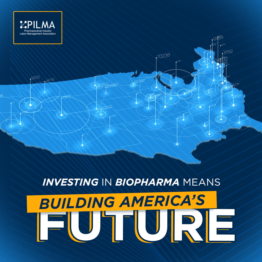 _PILMA's tweet image. When policymakers invest in domestic biopharma, they’re investing in union jobs that build research facilities, operate them safely, and strengthen America’s medicine supply chain. #PILMA
