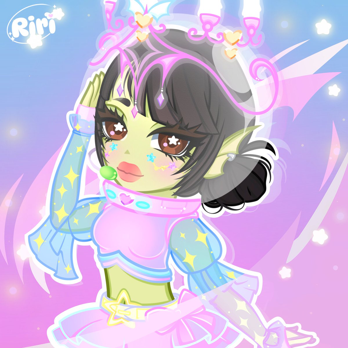 Luvsrxri's tweet photo. Super nova ๐ซ๐
Ty @_lunianyx_ for the com ^^
#royalehigh #rhtc #spacealien https://t.co/2BUTw6lyMx