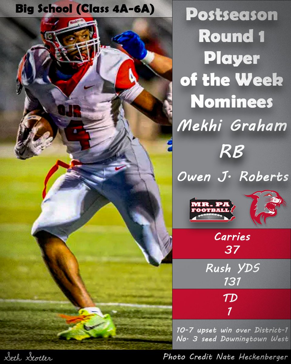 Cast your vote now for the Postseason Round 1 Player of the Week in the Big School category. mrpafootball.com/mr-pa-football…
<a href="/patrickcahill4_/">Patrick Cahill ‘27</a> <a href="/KemonJones9/">Kemon spell</a> <a href="/MekhiGraham7/">Mekhi</a>