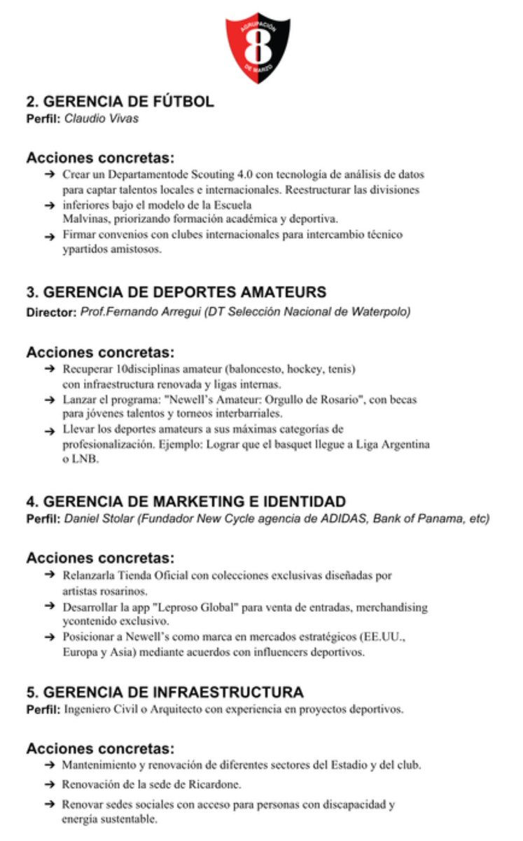 Parte del proyecto:
Claudio Vivas como encargado de la Gerencia del fútbol de #Newells.